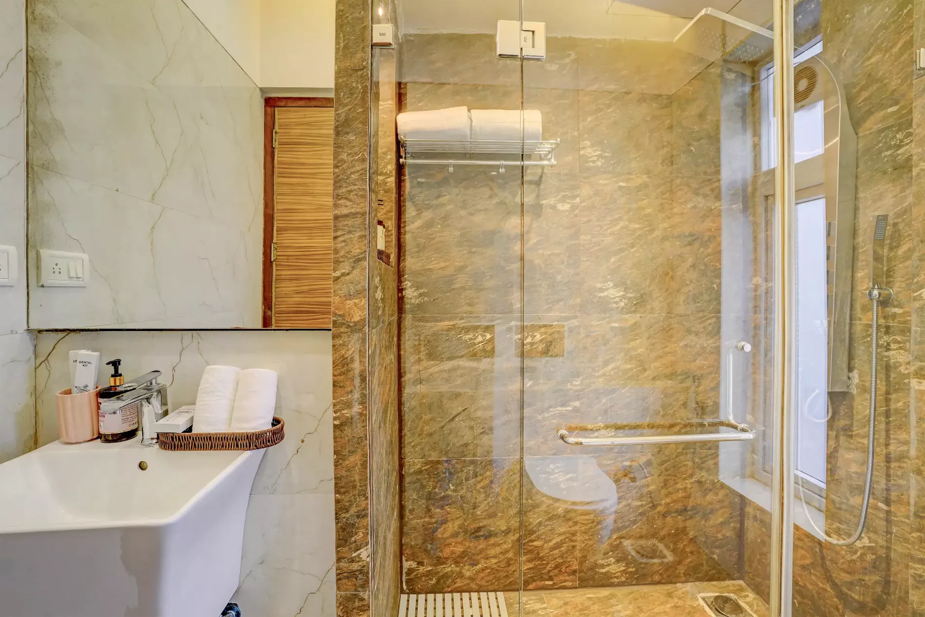 En-suite bathroom on first floor at LonavillaStay villa