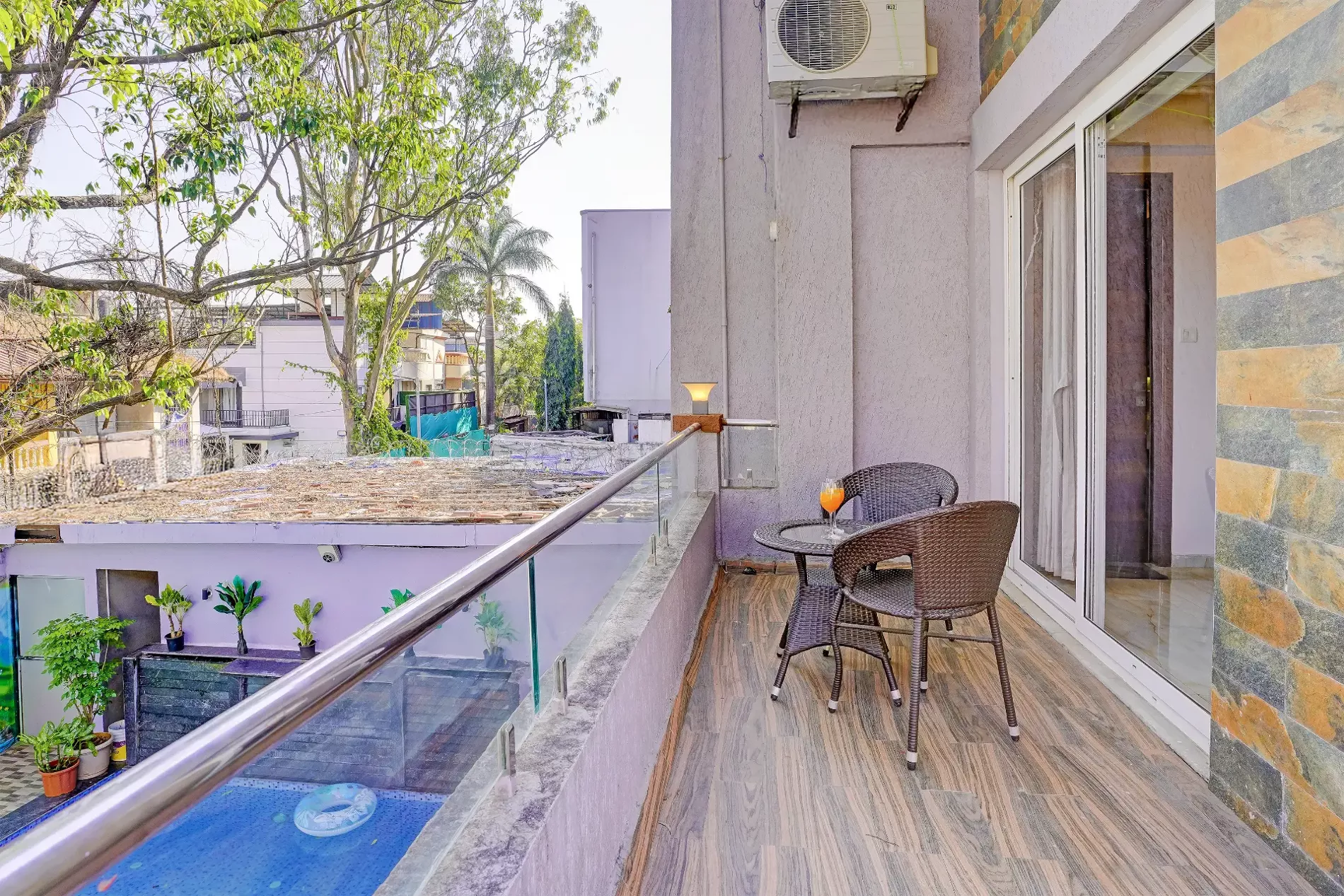 Private balcony off the fourth bedroom at LonavillaStay villa